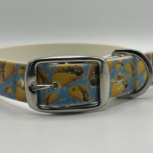 C4 Tacos Blue Dog Collar - Picture 1 of 3